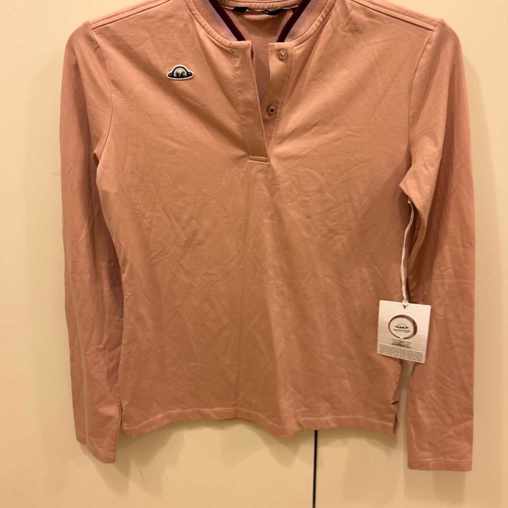 Radmor Olivia  Long Sleeve Pink Jersey TAILORED PIMAFORMANCE Top Shirt